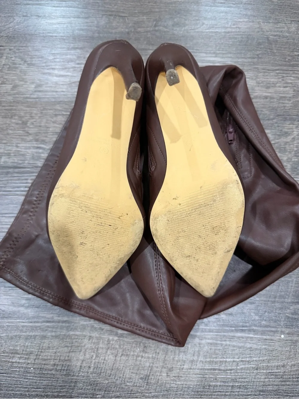 “LILIANA” Brown Over-the-Knee Stiletto Boots
